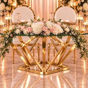 Gold Diamond Sweetheart Table
