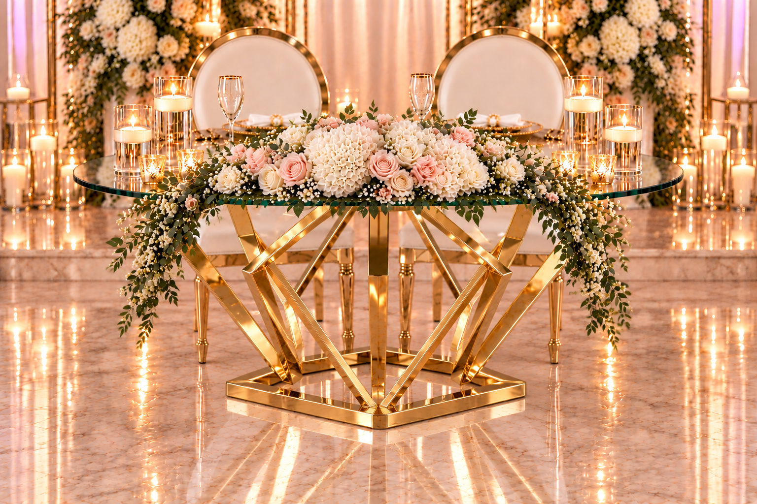 Clear Diamond Sweetheart Table - Image 9