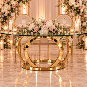 Gold Halo Sweetheart Table