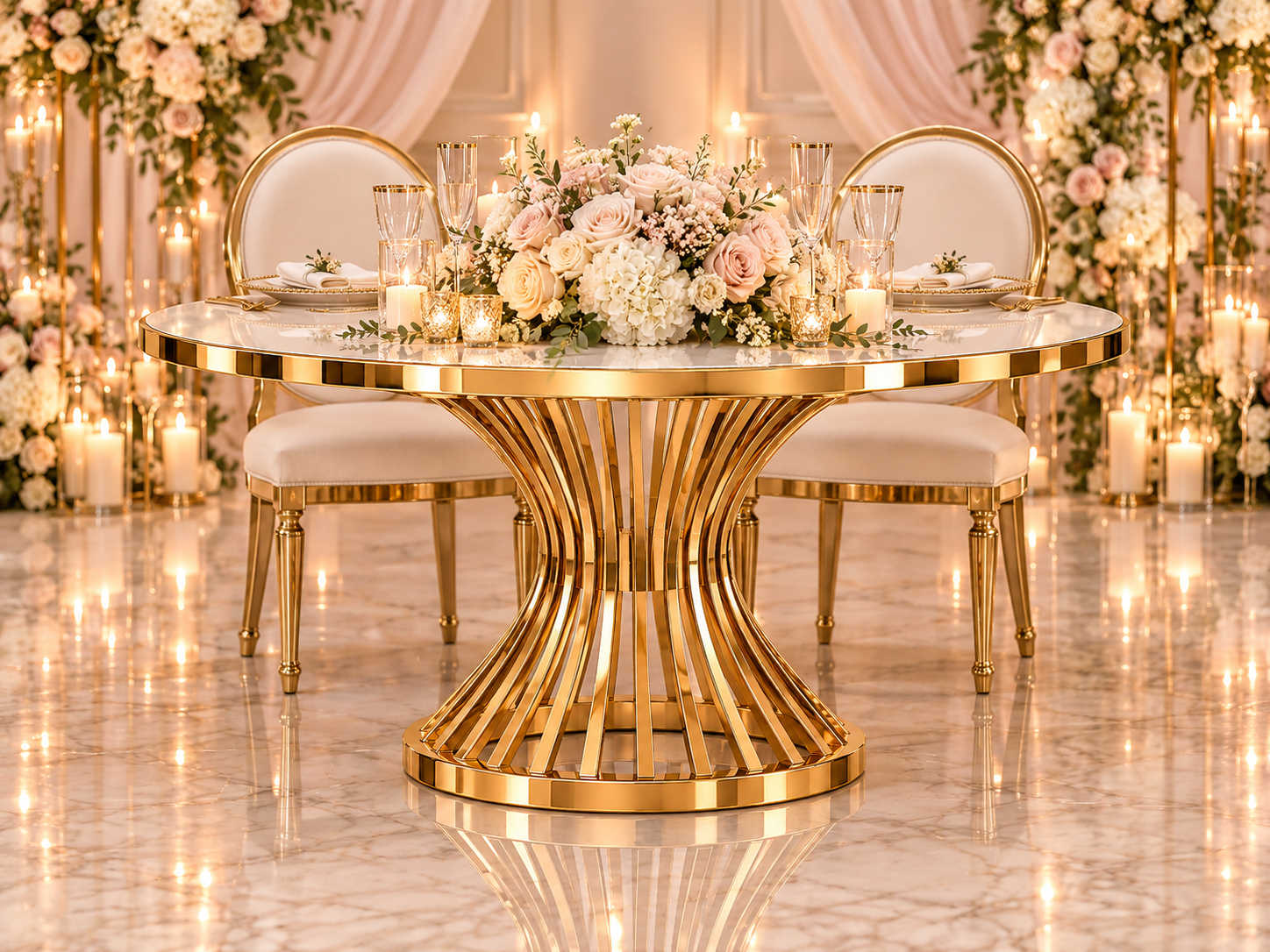 Black Infinity Sweetheart Table - Image 44
