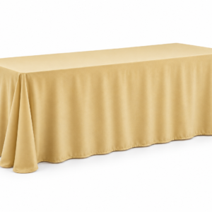Gold Rectangular Floor-Length Tablecloth