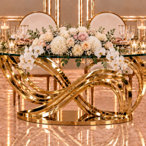 Gold Wave Sweetheart Table