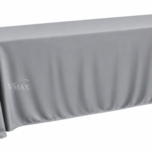 Gray Rectangular Floor-Length Tablecloth