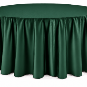 Hunter Green Floor-Length Round Tablecloth