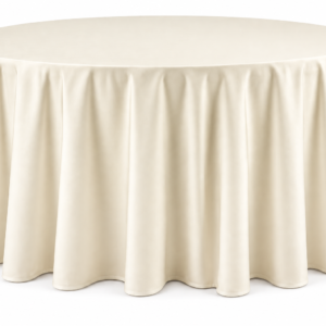 Ivory Floor-Length Round Tablecloth