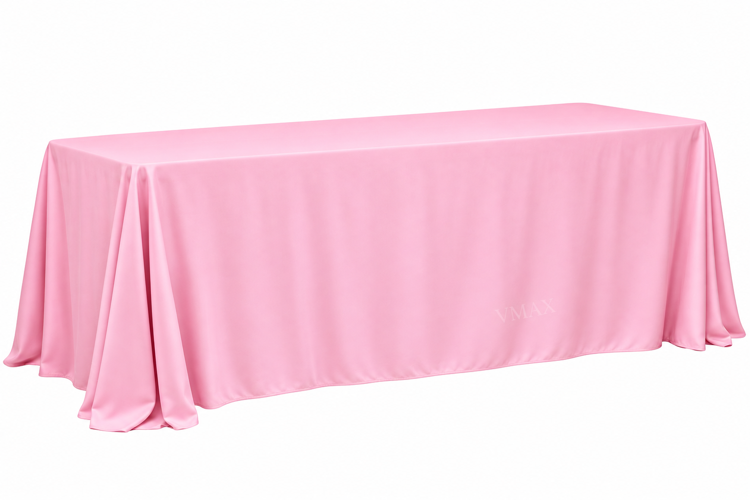 Hot Pink Rectangular Floor-Length Tablecloth - Image 2