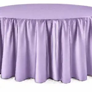 Lilac Floor-Length Round Tablecloth