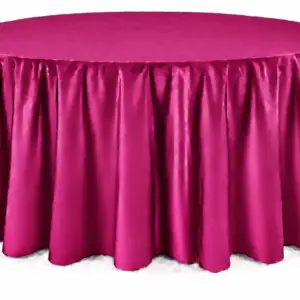 Raspberry Floor-Length Round Tablecloth