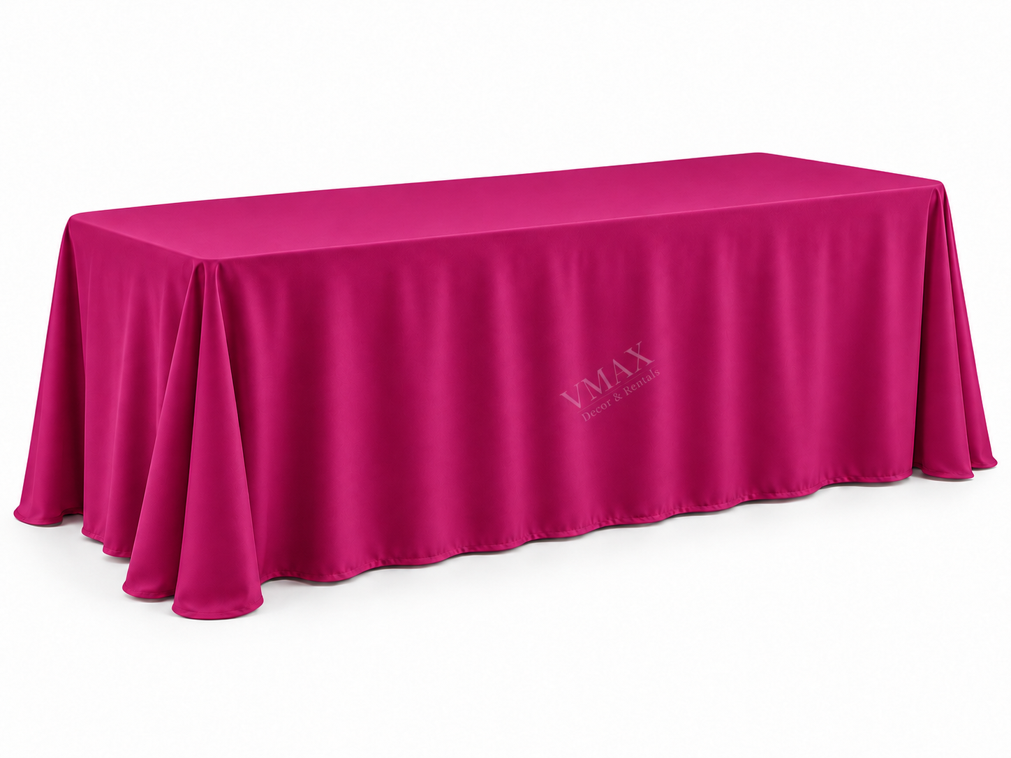 Hot Pink Rectangular Floor-Length Tablecloth - Image 6