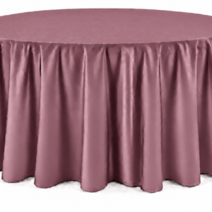 Mauve Floor-Length Round Tablecloth