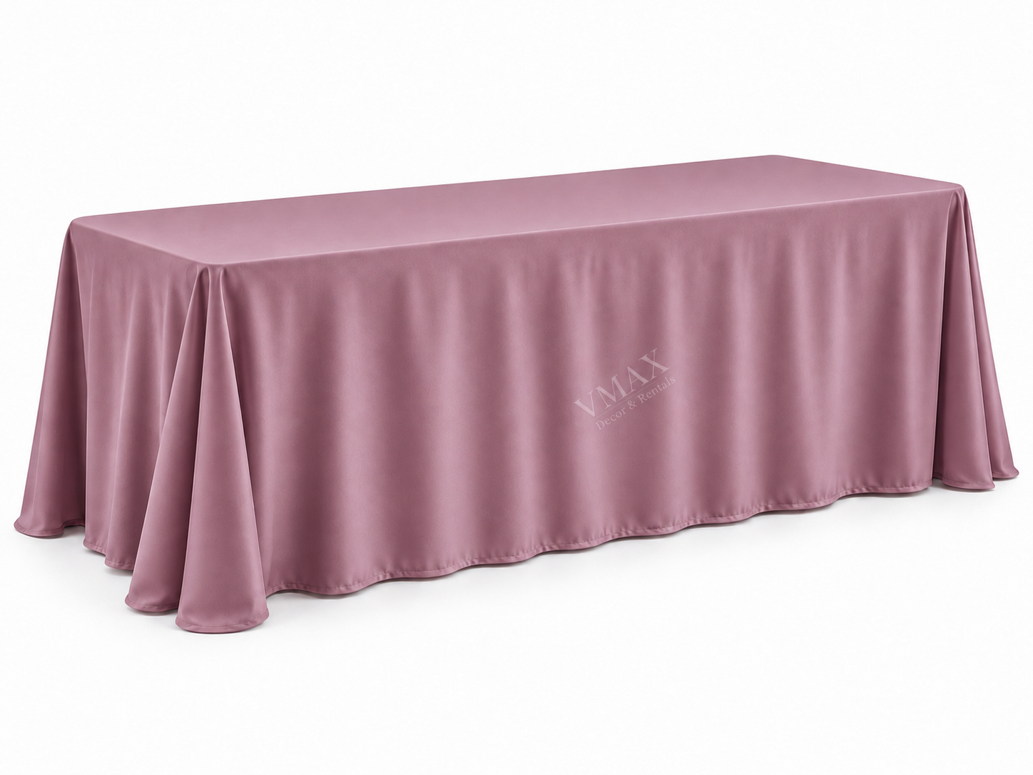 Mauve Rectangular Floor-Length Tablecloth