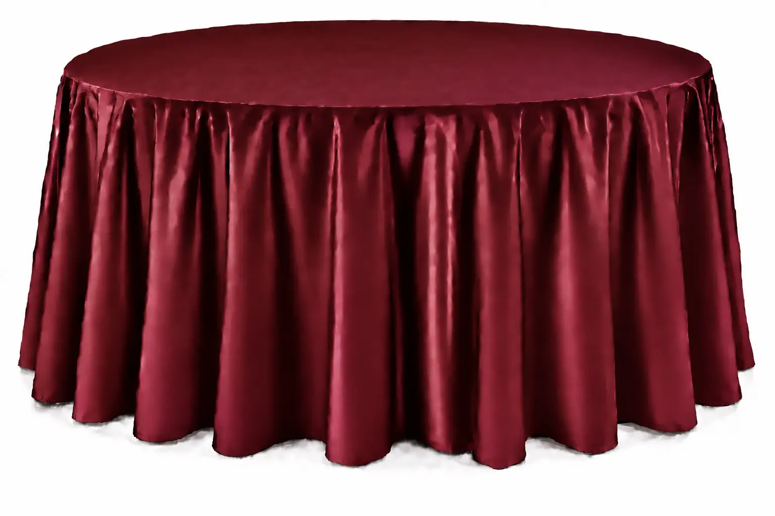 Fuchsia Floor-Length Round Tablecloth - Image 2