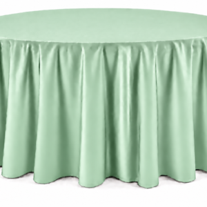 Mint Green Floor-Length Round Tablecloth