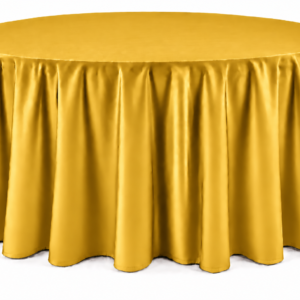 Mustard Yellow Floor-Length Round Tablecloth