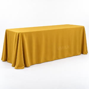 Mustard Yellow Rectangular Floor-Length Tablecloth