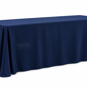 Navy Blue Rectangular Floor-Length Tablecloth
