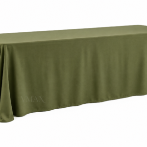 Olive Green Rectangular Floor-Length Tablecloth
