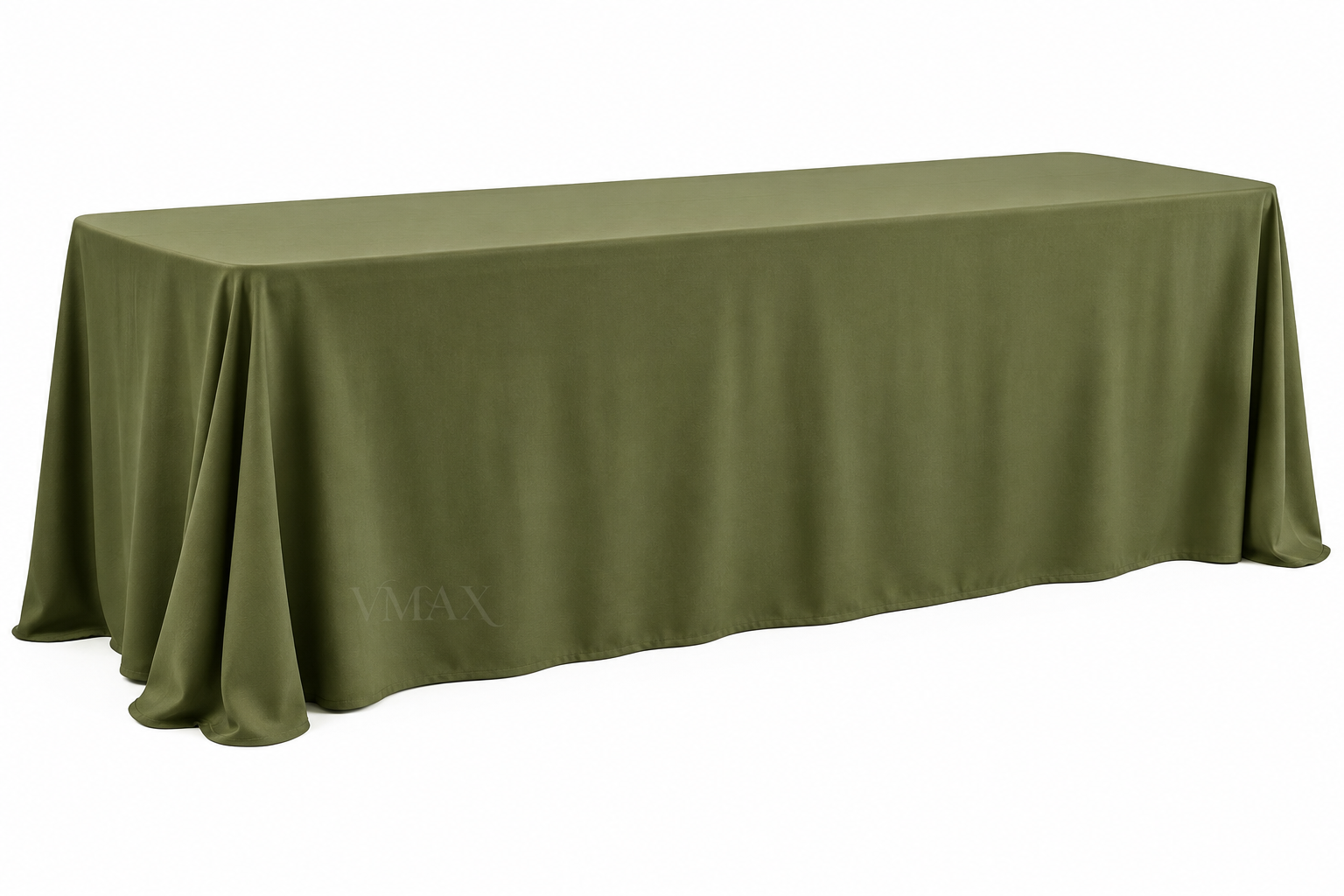 Olive Green Rectangular Floor-Length Tablecloth