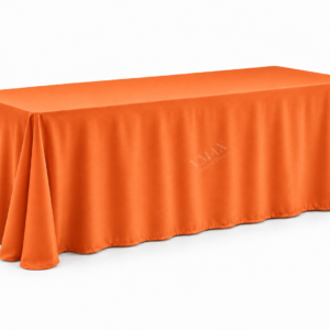 Orange Rectangular Floor-Length Tablecloth
