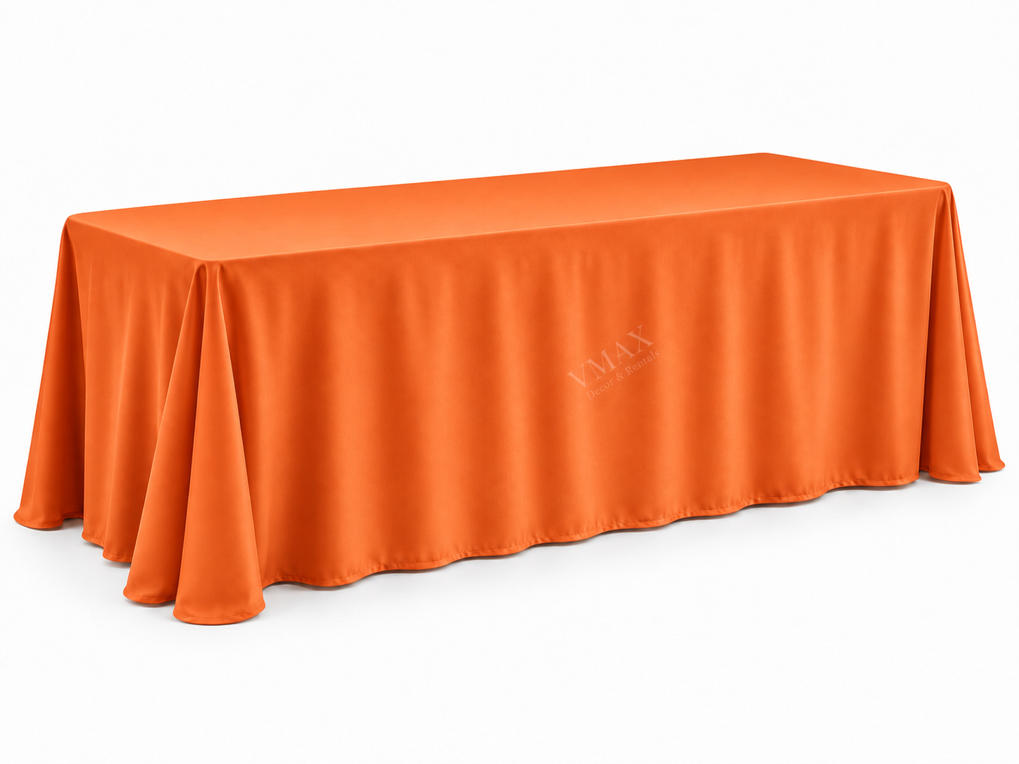 Orange Rectangular Floor-Length Tablecloth