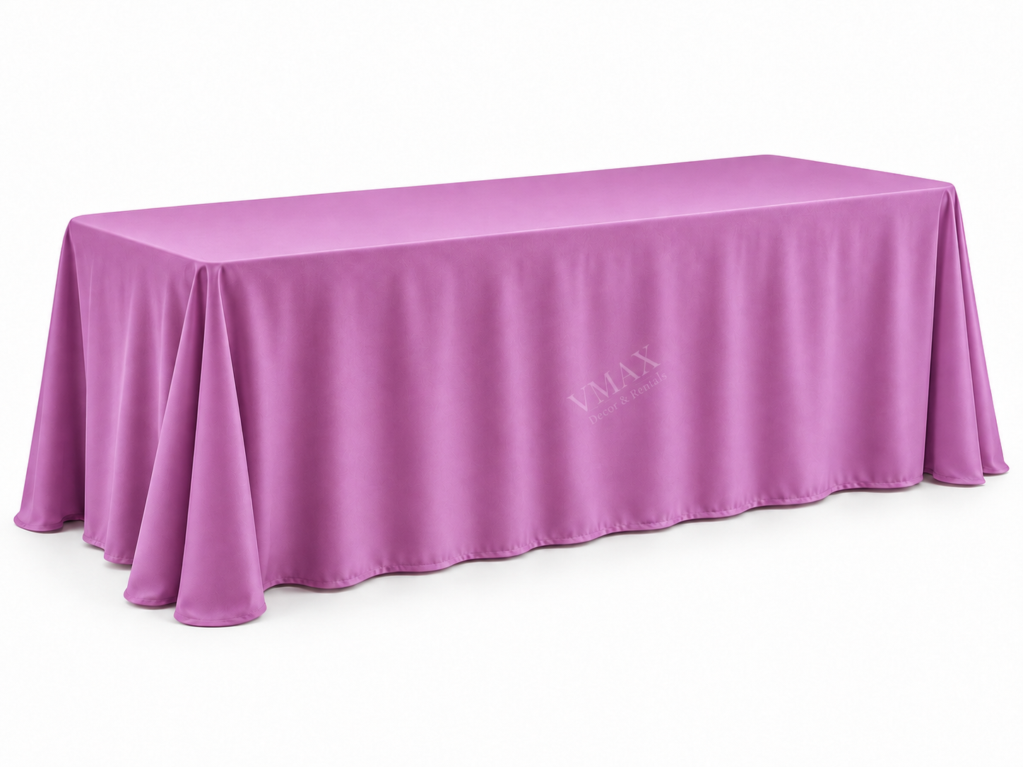 Hot Pink Rectangular Floor-Length Tablecloth - Image 5