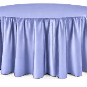 Periwinkle Floor-Length Round Tablecloth
