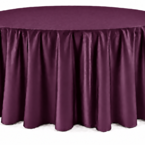 Plum Floor-Length Round Tablecloth