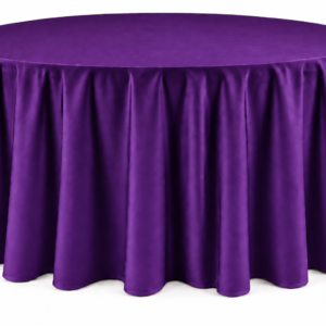 Purple Floor-Length Round Tablecloth