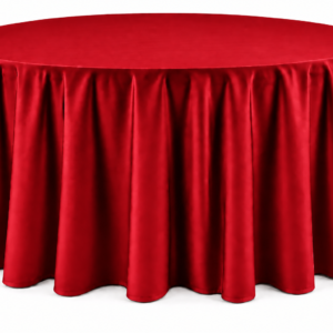 Red Floor-Length Round Tablecloth