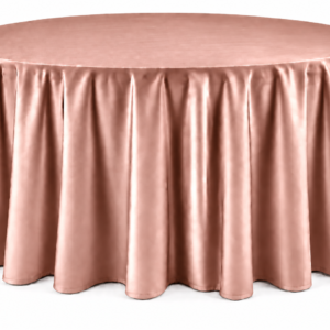 Rose Gold Floor-Length Round Tablecloth