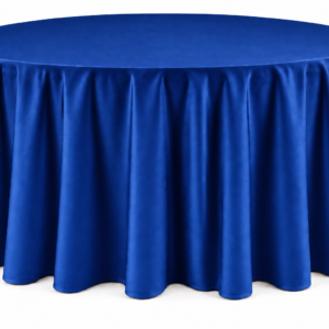 Royal Blue Floor-Length Round Tablecloth