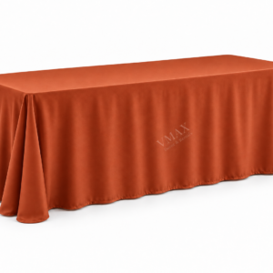 Rust Rectangular Floor-Length Tablecloth