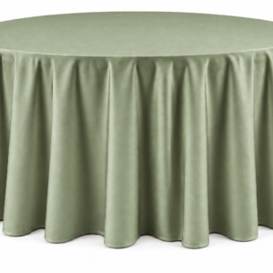Sage Green Floor-Length Round Tablecloth