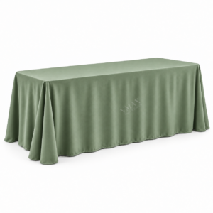 Sage Green Rectangular Floor-Length Tablecloth