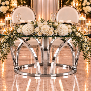 Silver Arch Sweetheart Table
