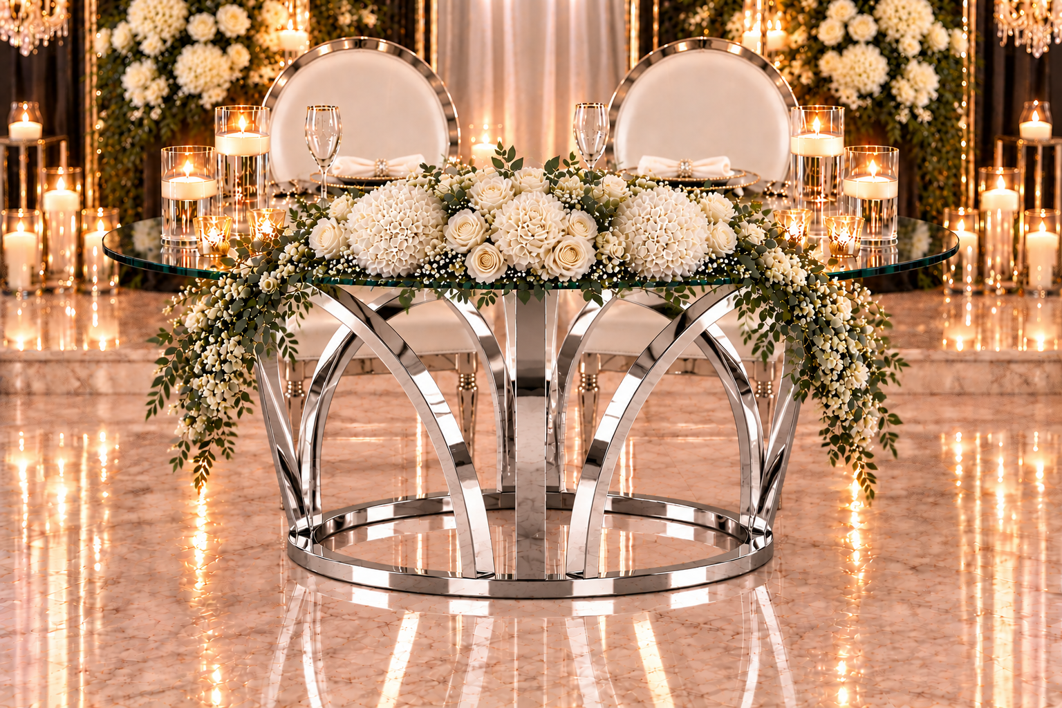 Black Arch Sweetheart Table - Image 3