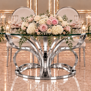 Silver Butterfly Sweetheart Table