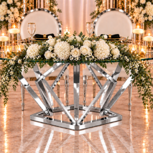 Silver Diamond Sweetheart Table