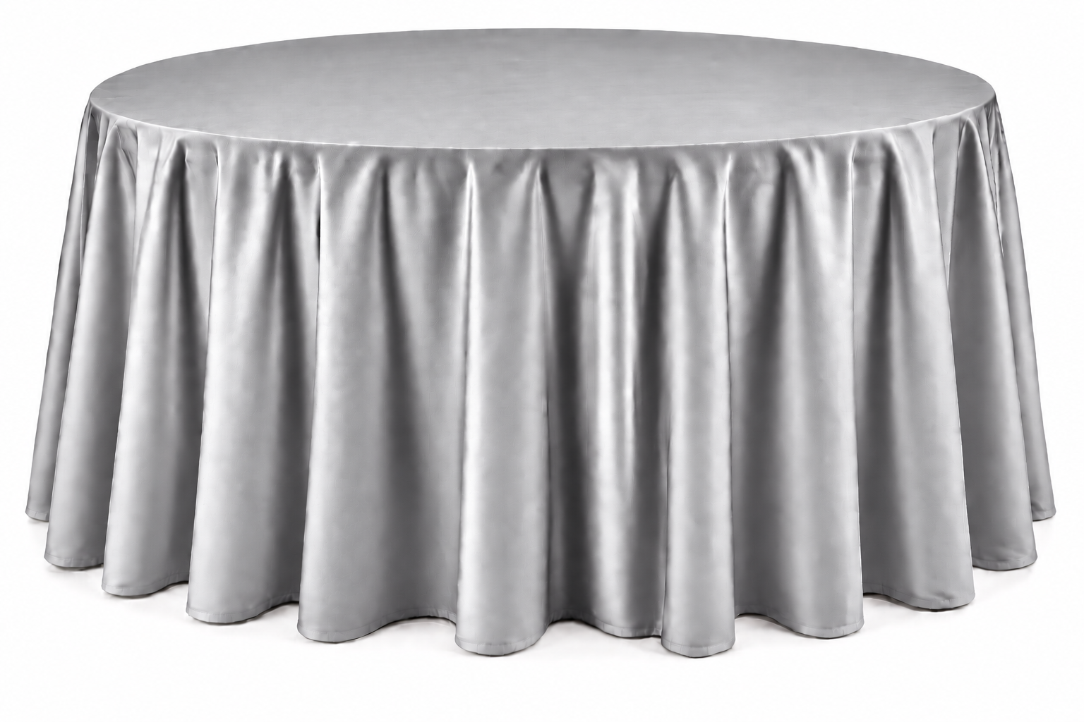 Gray Floor-Length Round Tablecloth - Image 12