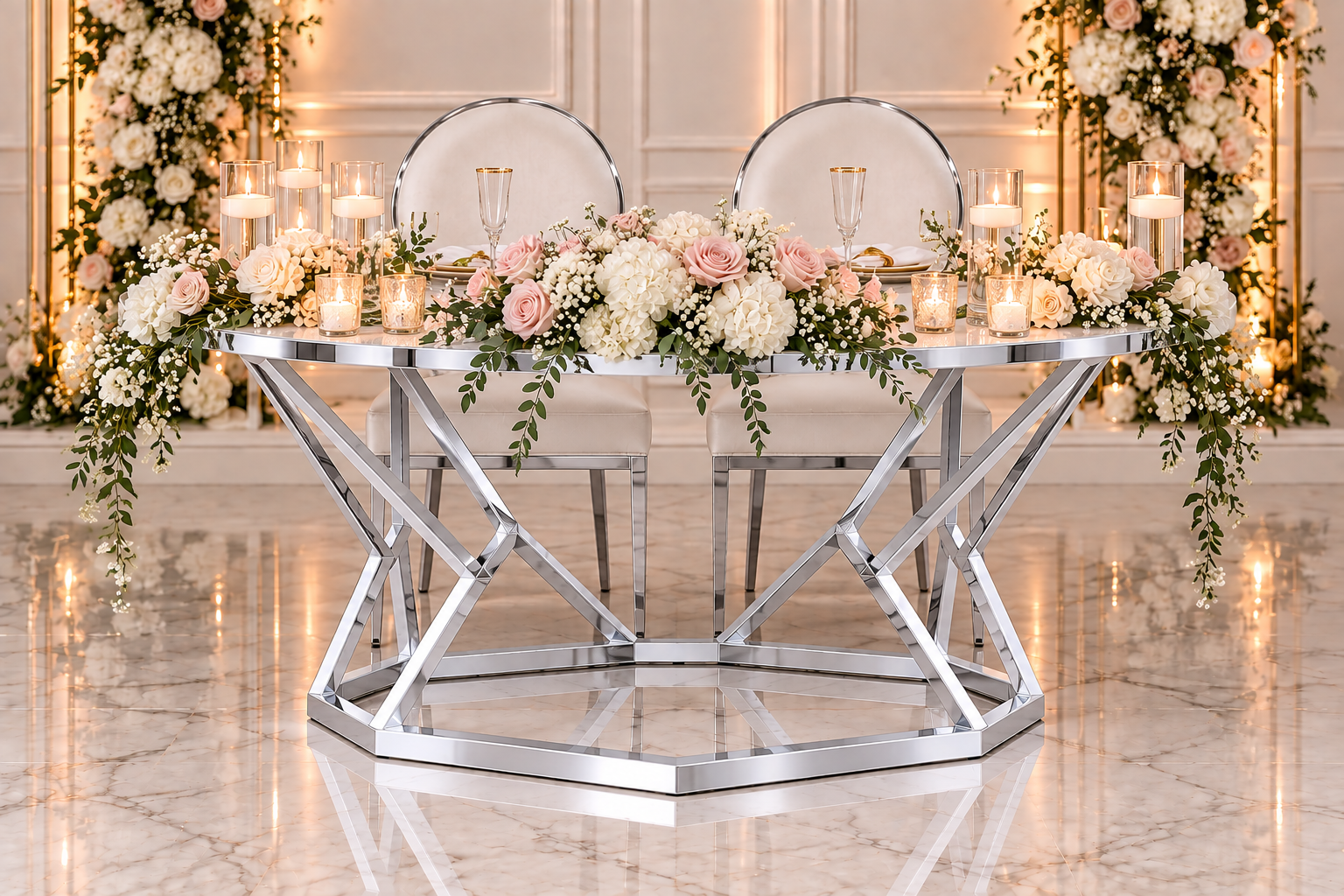 Black Infinity Sweetheart Table - Image 40
