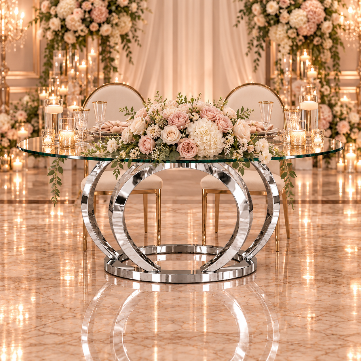 Silver Diamond Sweetheart Table - Image 10