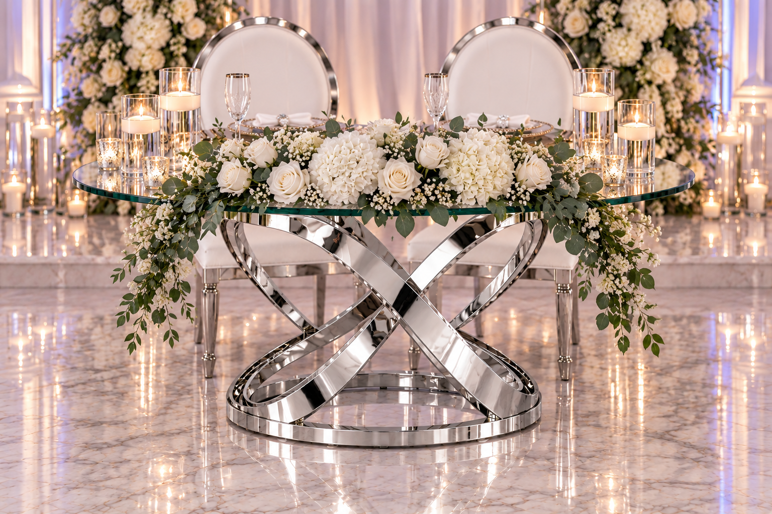 Black Infinity Sweetheart Table - Image 5