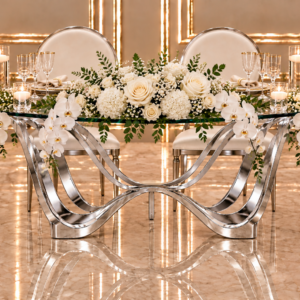 Silver Wave Sweetheart Table