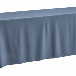 Steel Blue Rectangular Floor-Length Tablecloth
