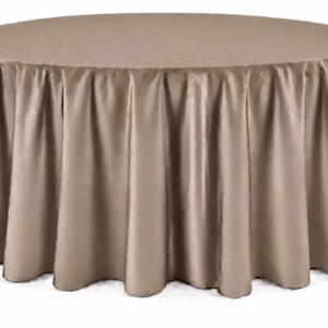Taupe Floor-Length Round Tablecloth