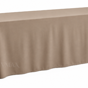 Taupe Rectangular Floor-Length Tablecloth