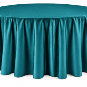Teal Floor-Length Round Tablecloth