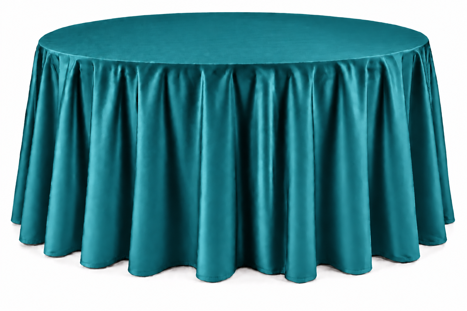Gray Floor-Length Round Tablecloth - Image 7