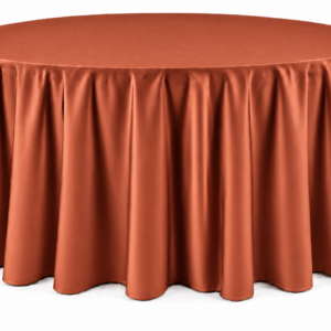 Terracotta Floor-Length Round Tablecloth