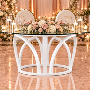 White Arch Sweetheart Table